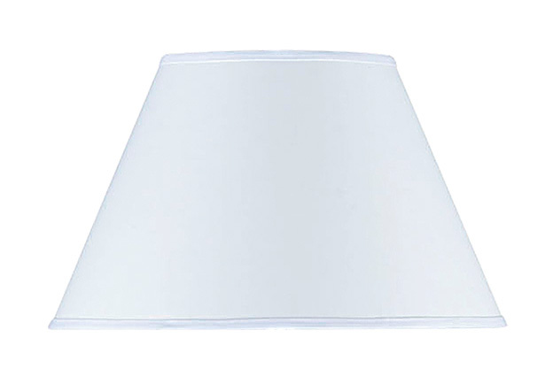 11.5&#34; Tall White Round Hardback Fabric Shade