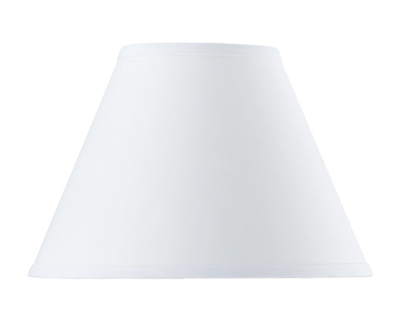 8&#34; Tall White Round Hardback Fabric Shade