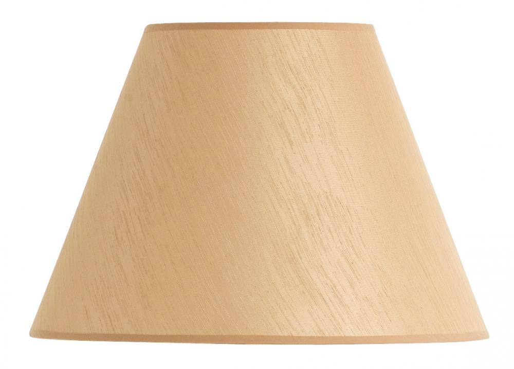 12&#34; Tall Tan Round Hardback Fabric Shade