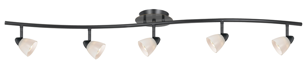 7.25-19.25&#34; Inch Adjustable Metal Serpentine Five Light Ceiling Fixture