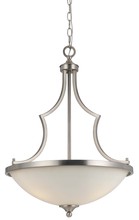 CAL Lighting FX-3531/1P - 26.50" Inch Three Light Pendant Fixture in Brushed Steel