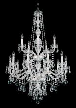 Schonbek 1870 1308-40H - Arlington 15 Light 120V Chandelier in Polished Silver with Clear Heritage Handcut Crystal