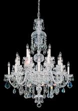 Schonbek 1870 6860-40H - Olde World 25 Light 120V Chandelier in Polished Silver with Clear Heritage Handcut Crystal