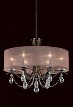 Schonbek 1870 VA8306N-23H2 - Vesca 6 Light 120V Chandelier in Etruscan Gold with Clear Heritage Handcut Crystal and Gold Shade