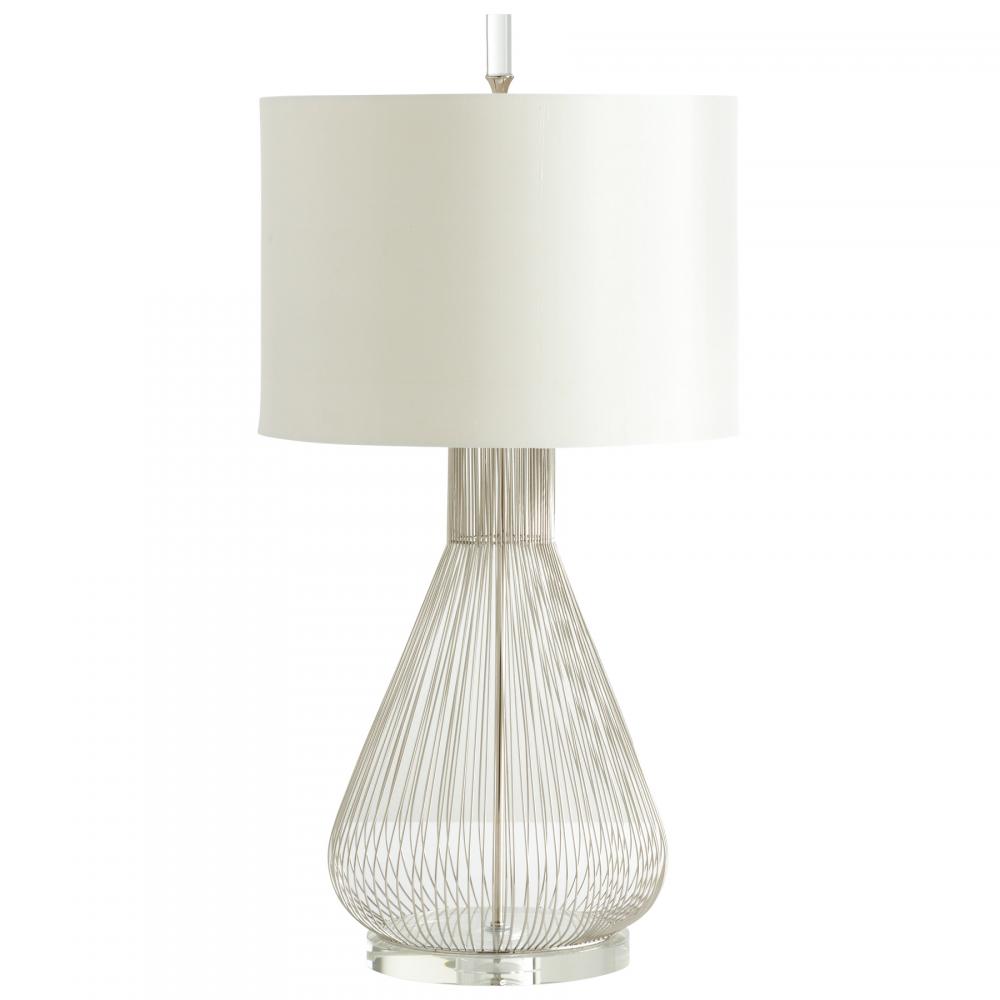 Whisked Fall Table Lamp Satin Nickel