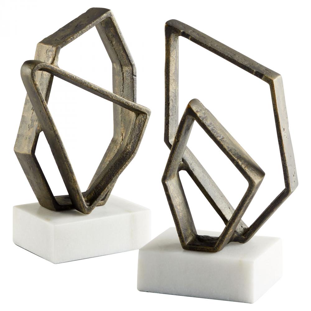 Euclid Bookends Designed by J Kent Martin White & Bronze