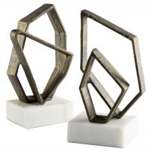 Cyan Designs 11508 - Euclid Bookends Designed by J Kent Martin White & Bronze