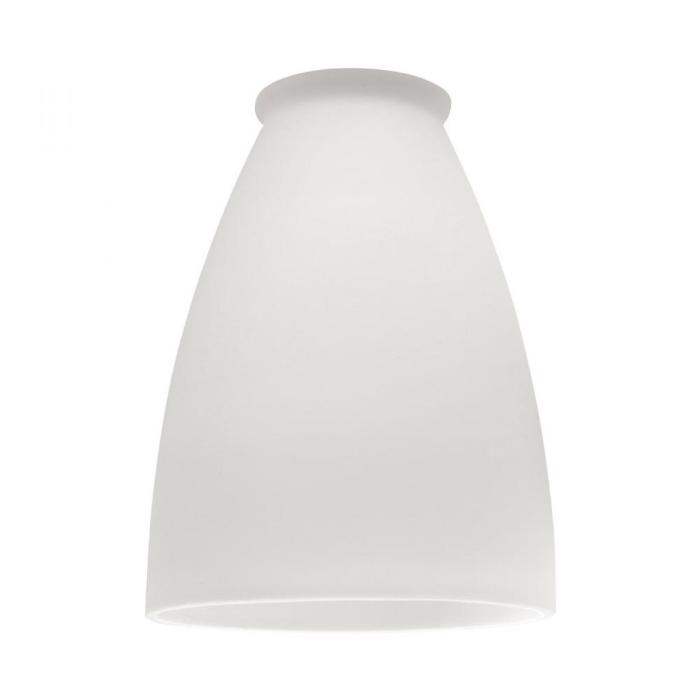 2 1/4&#34; Glass- Frosted Matte White, Slim Cone