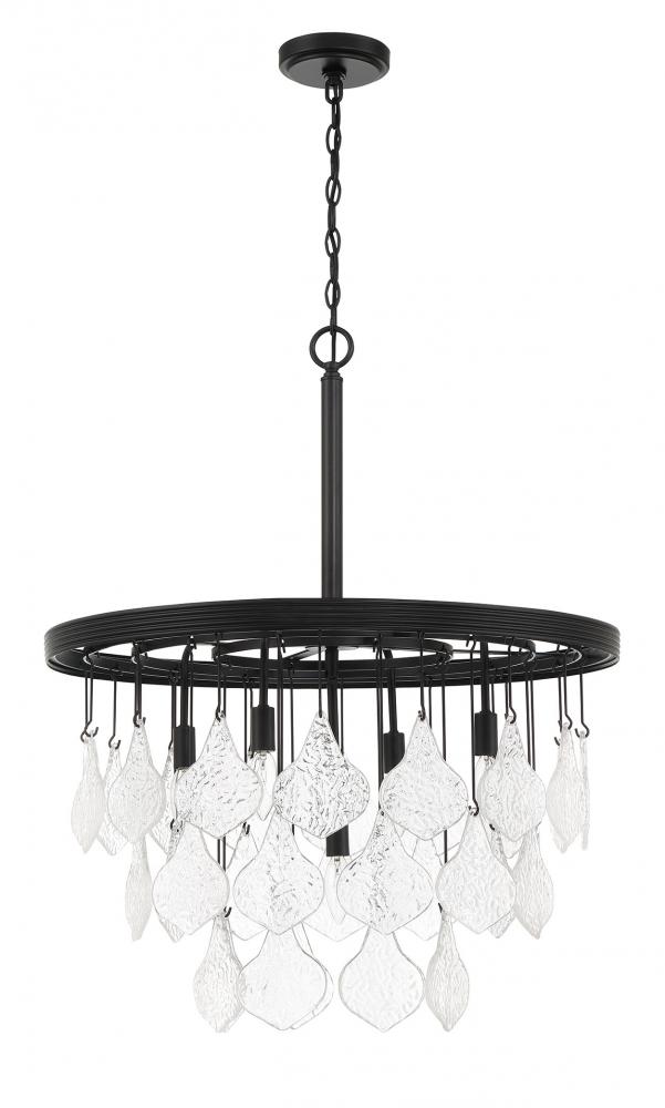 Vesi 5 Light Pendant in Flat Black