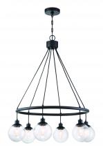 Craftmade 53326-FB - Que 6 Light Chandelier in Flat Black