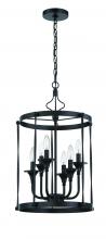 Craftmade 57036-FB - Jolenne 6 Light Cage Foyer Pendant in Flat Black