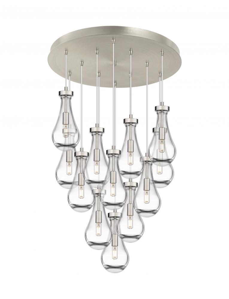 Owego - 12 Light - 24 inch - Brushed Satin Nickel - Multi Pendant