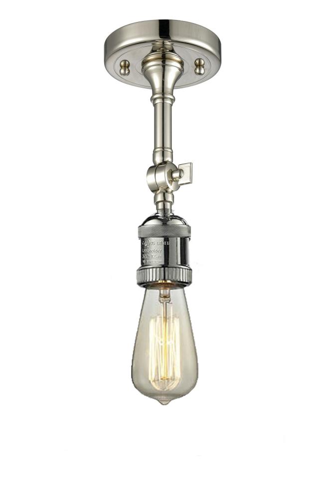 Bare Bulb 1 Light Semi-Flush Mount