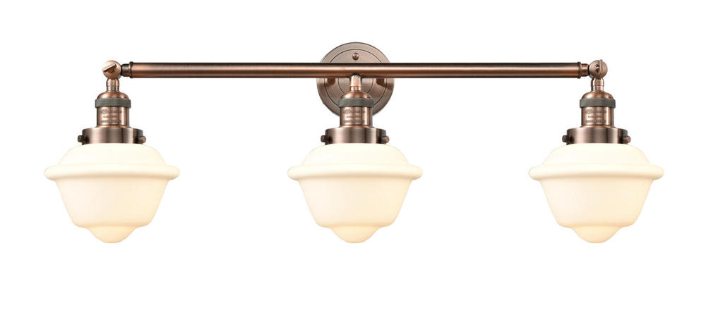 Oxford - 3 Light - 34 inch - Antique Copper - Bath Vanity Light