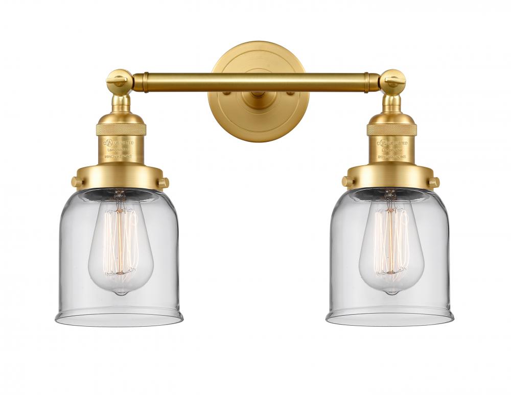 Bell - 2 Light - 16 inch - Satin Gold - Adjustable Bath Vanity Light