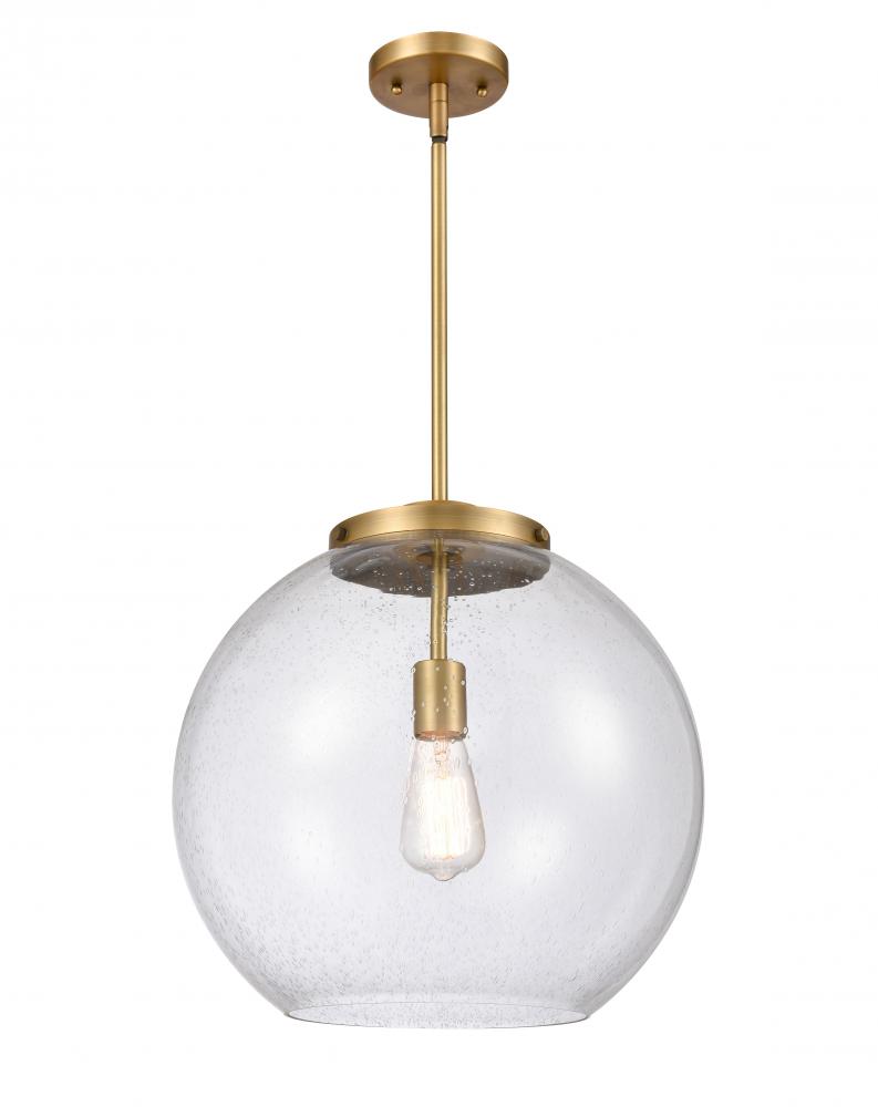 Athens - 1 Light - 16 inch - Brushed Brass - Stem Hung - Pendant