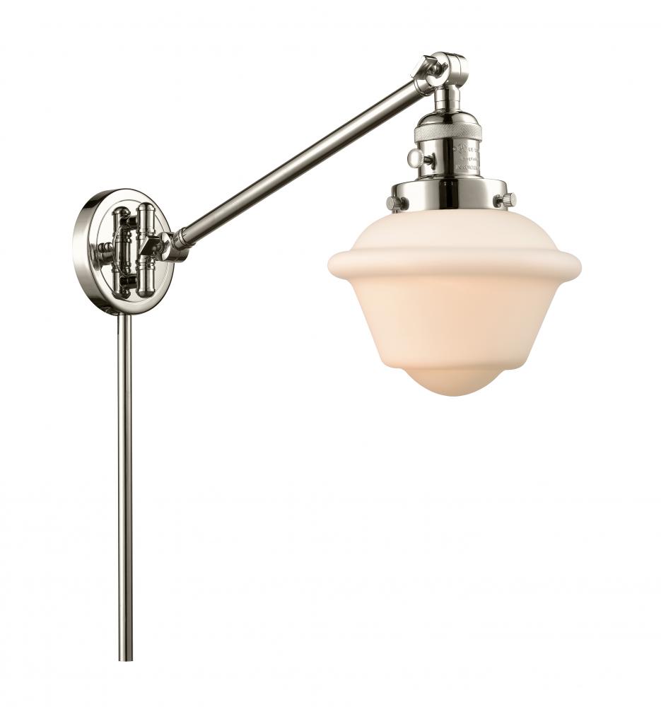 Oxford - 1 Light - 8 inch - Polished Nickel - Swing Arm