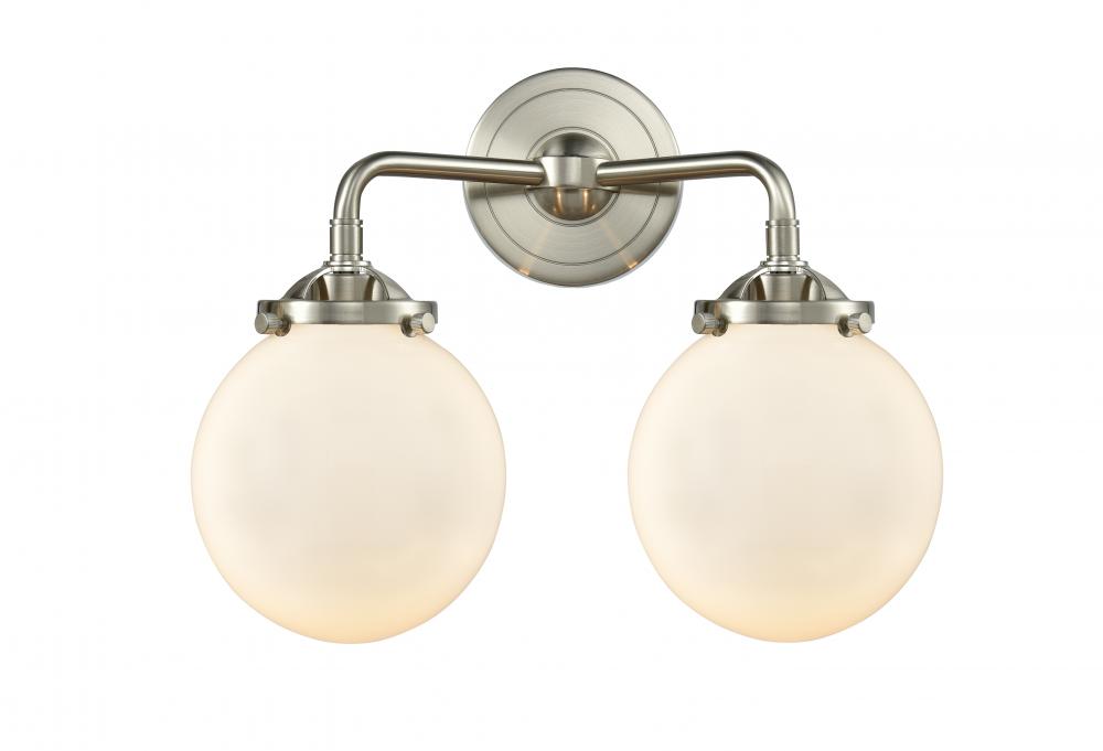 Beacon - 2 Light - 14 inch - Brushed Satin Nickel - Bath Vanity Light