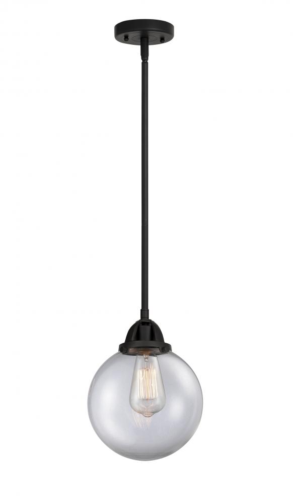 Beacon - 1 Light - 8 inch - Matte Black - Cord hung - Mini Pendant