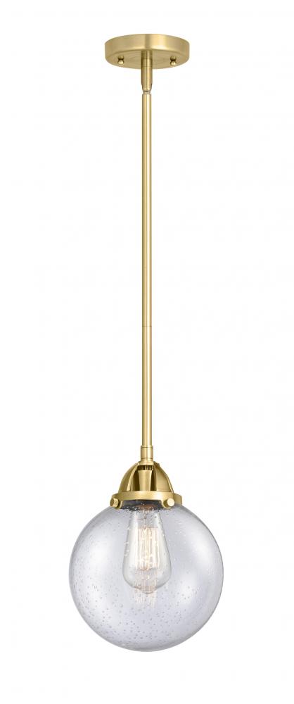 Beacon - 1 Light - 8 inch - Satin Gold - Cord hung - Mini Pendant