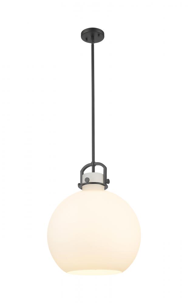 Newton Sphere - 1 Light - 16 inch - Matte Black - Pendant