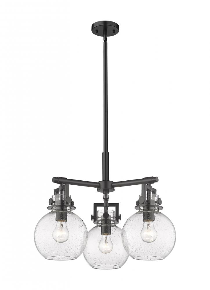 Newton Sphere - 3 Light - 21 inch - Matte Black - Pendant