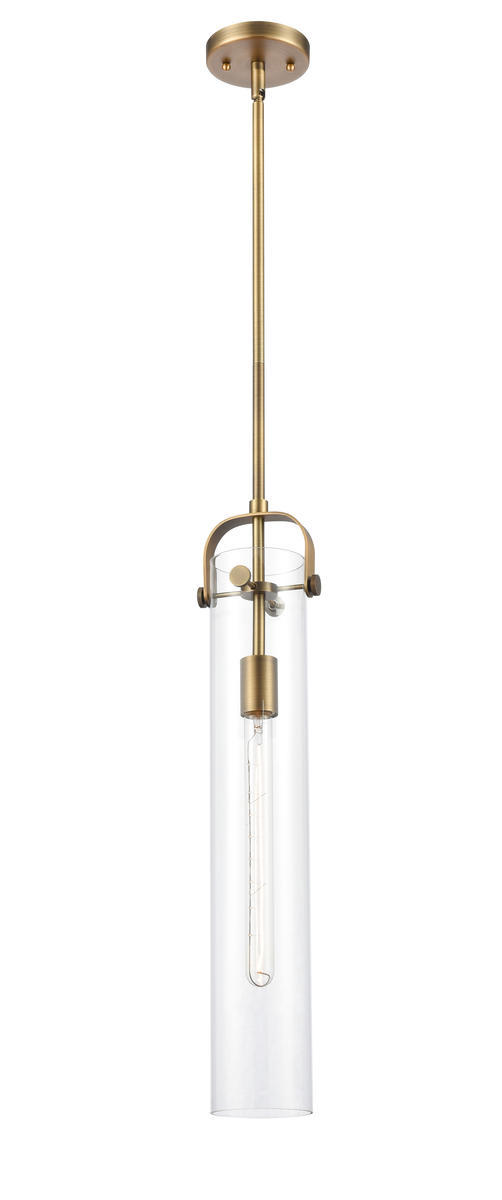 Pilaster - 1 Light - 4 inch Glass - Brushed Brass - Cord hung - Mini Pendant