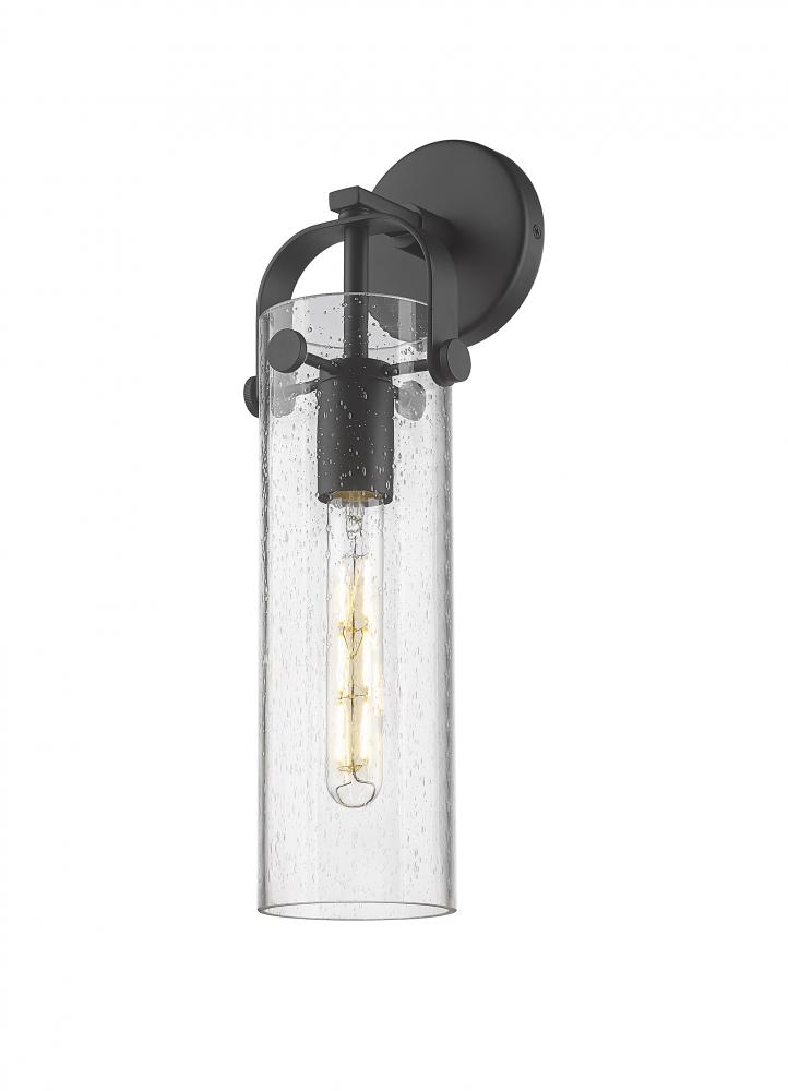 Pilaster - 1 Light - 4 inch Glass - Matte Black - Sconce