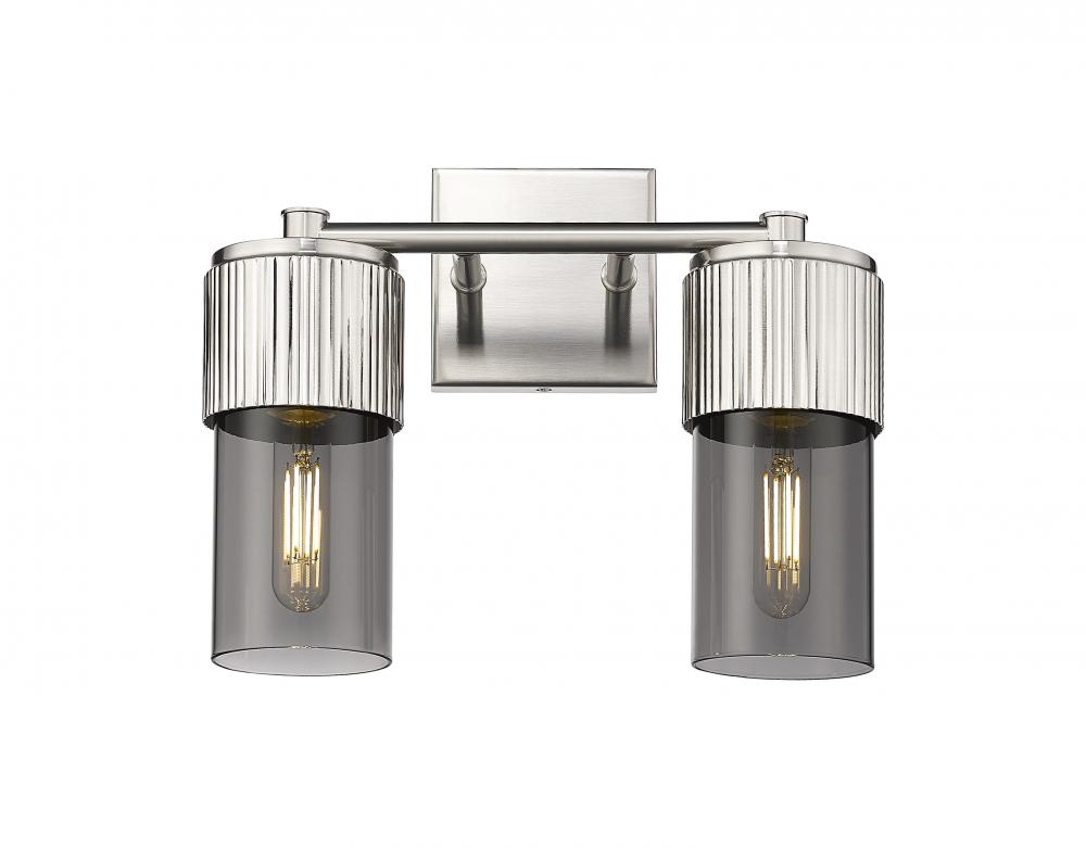 Bolivar - 2 Light - 14 inch - Satin Nickel - Bath Vanity Light