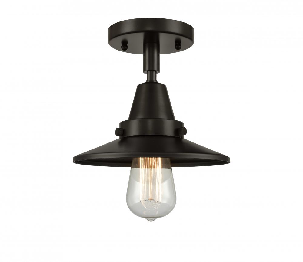 Railroad - 1 Light - 8 inch - Oil Rubbed Bronze - Flush Mount