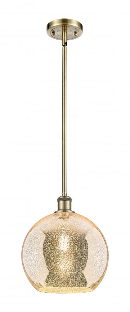 Athens - 1 Light - 10 inch - Antique Brass - Mini Pendant
