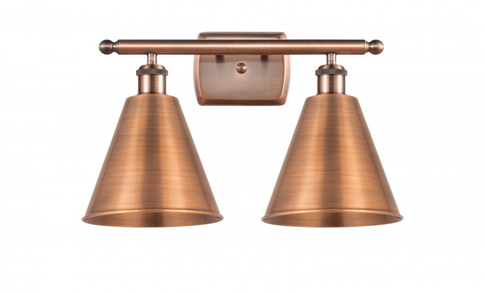 Berkshire - 2 Light - 18 inch - Antique Copper - Bath Vanity Light