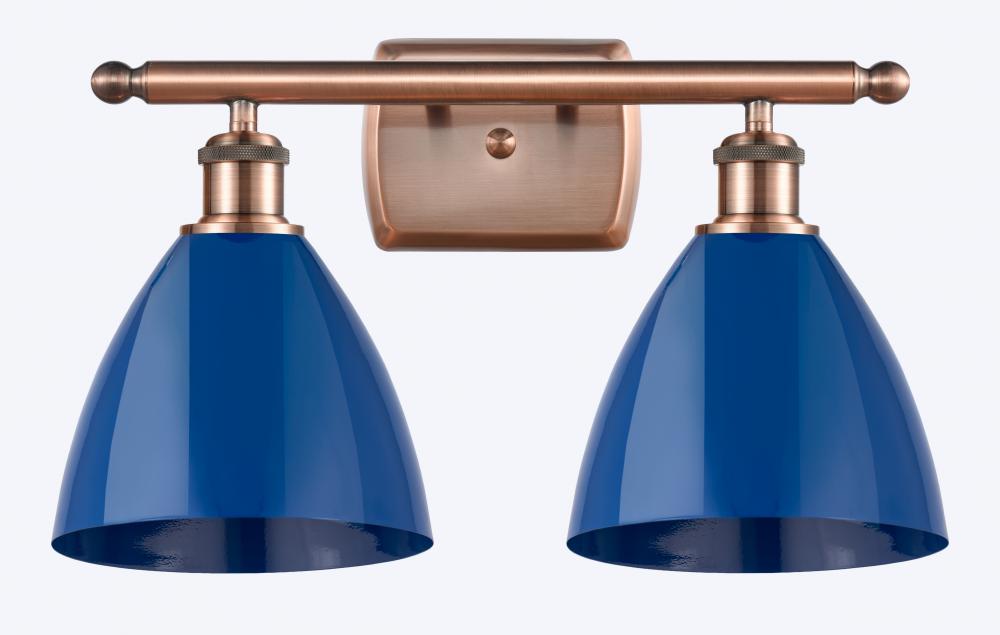 Plymouth - 2 Light - 18 inch - Antique Copper - Bath Vanity Light