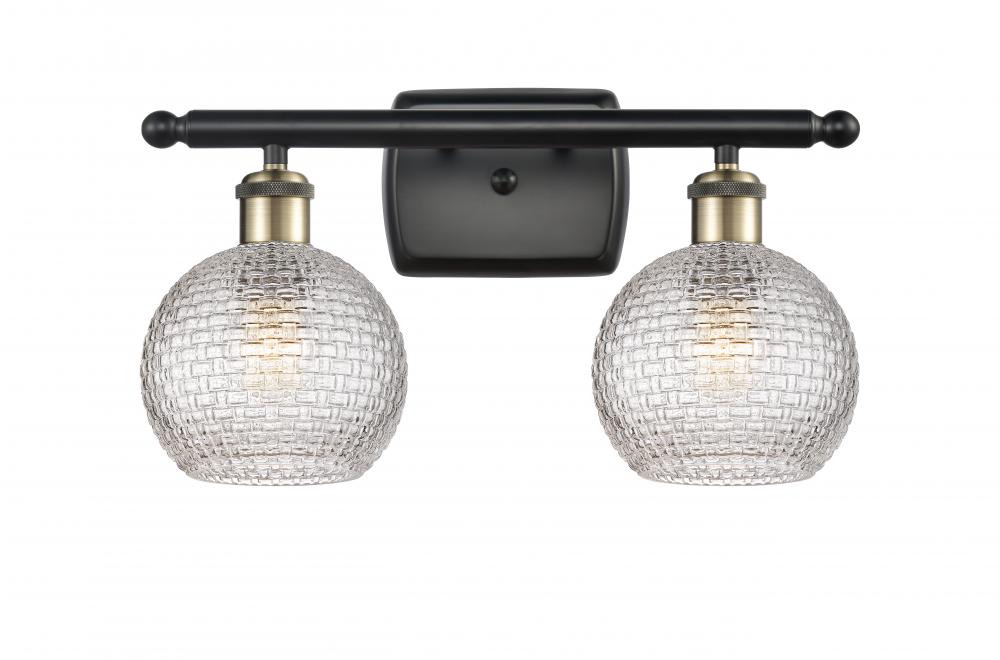 Athens - 2 Light - 16 inch - Black Antique Brass - Bath Vanity Light