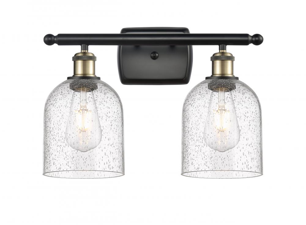 Bella - 2 Light - 16 inch - Black Antique Brass - Bath Vanity Light