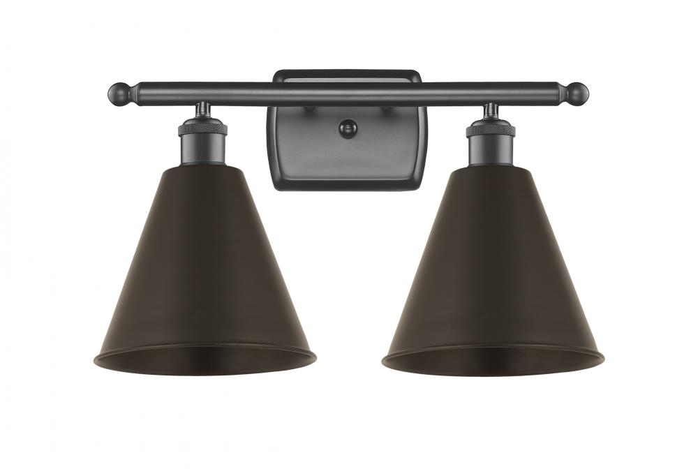 Berkshire - 2 Light - 18 inch - Oil Rubbed Bronze - Bath Vanity Light