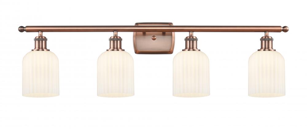 Bridal Veil - 4 Light - 35 inch - Antique Copper - Bath Vanity Light