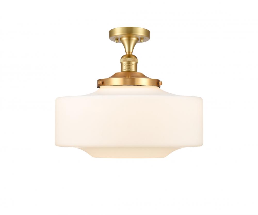 Bridgeton - 1 Light - 12 inch - Satin Gold - Semi-Flush Mount