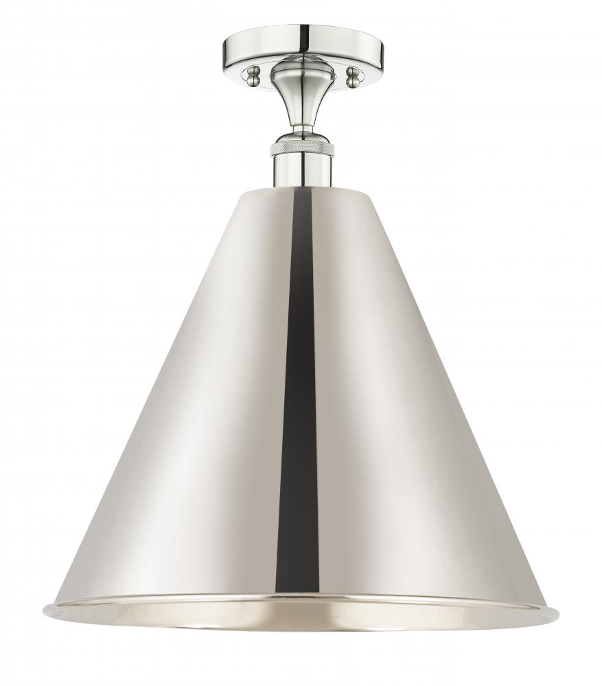 Berkshire - 1 Light - 16 inch - Polished Nickel - Semi-Flush Mount