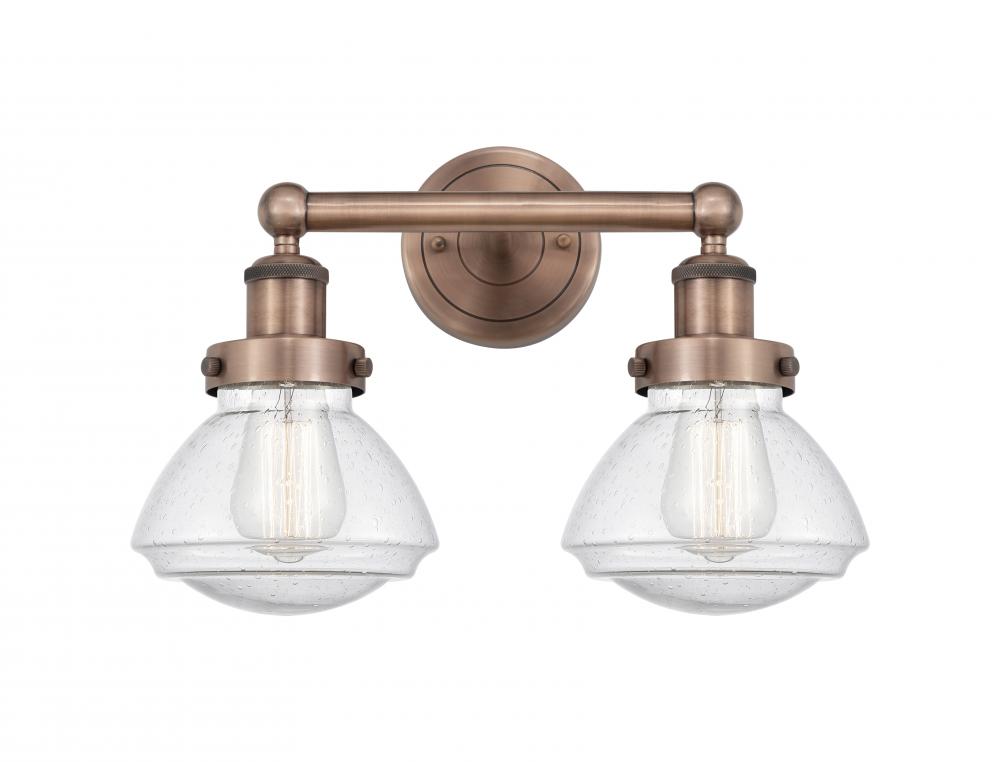 Olean - 2 Light - 16 inch - Antique Copper - Bath Vanity Light