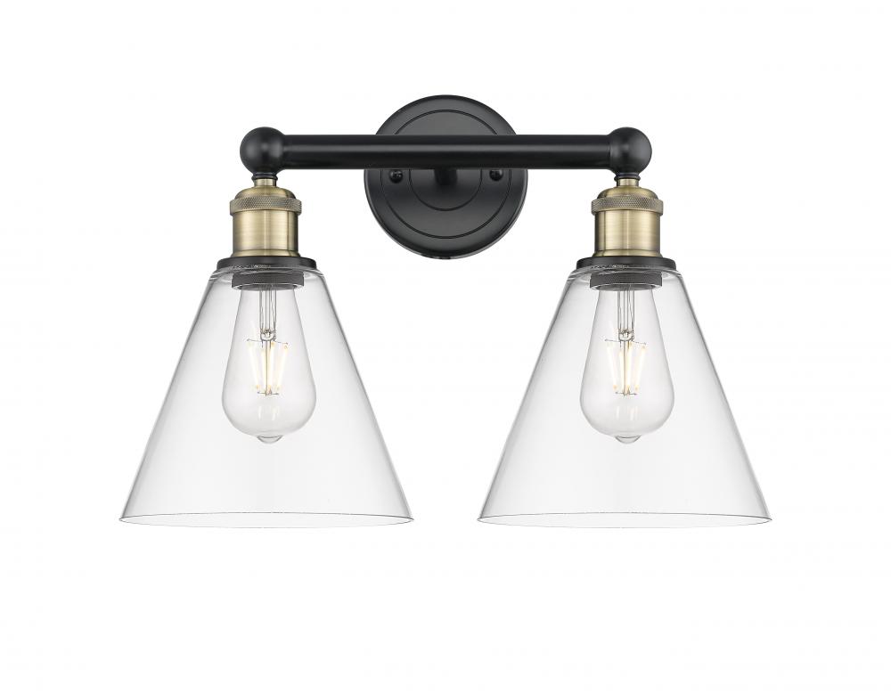 Berkshire - 2 Light - 17 inch - Black Antique Brass - Bath Vanity Light