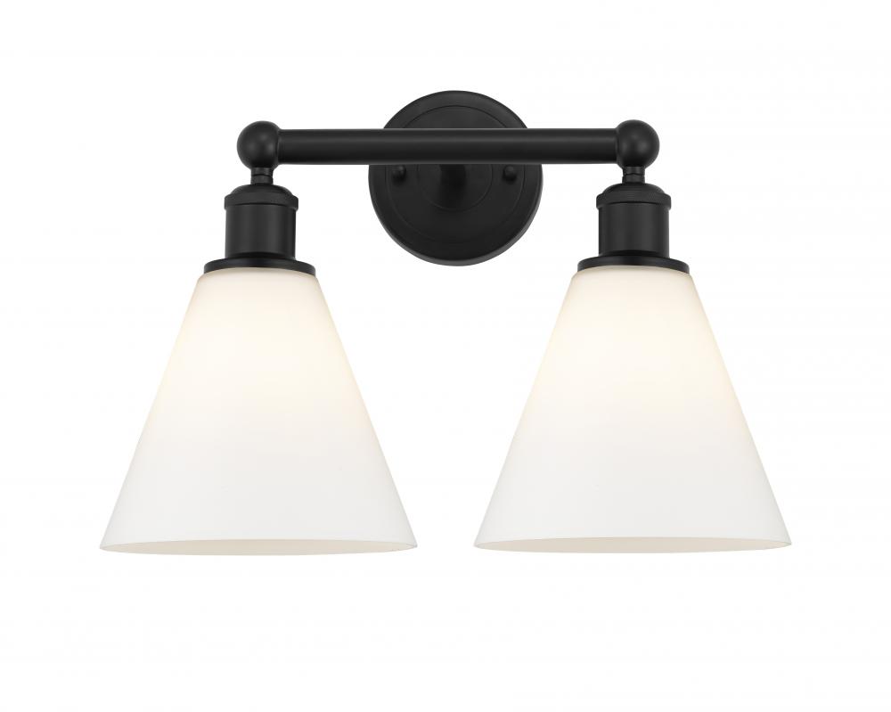 Berkshire - 2 Light - 17 inch - Matte Black - Bath Vanity Light