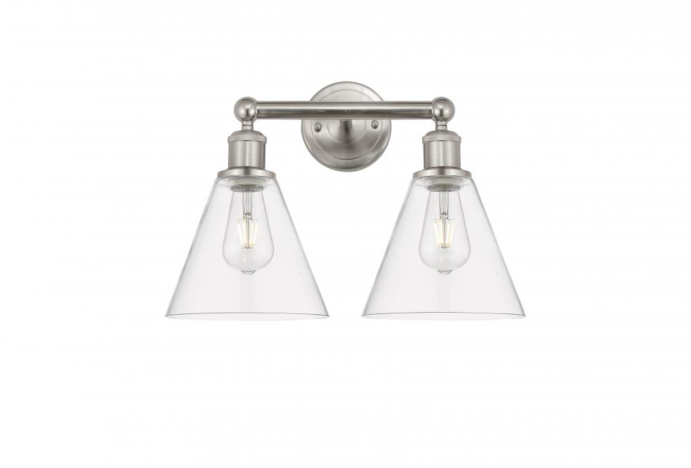 Berkshire - 2 Light - 17 inch - Satin Nickel - Bath Vanity Light