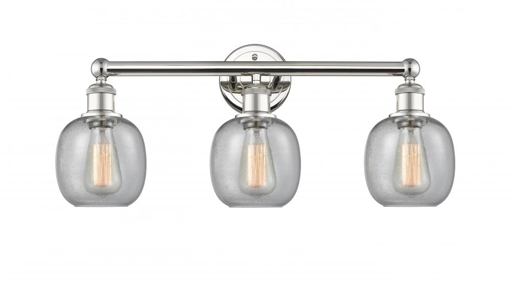 Belfast - 3 Light - 24 inch - Polished Nickel - Bath Vanity Light