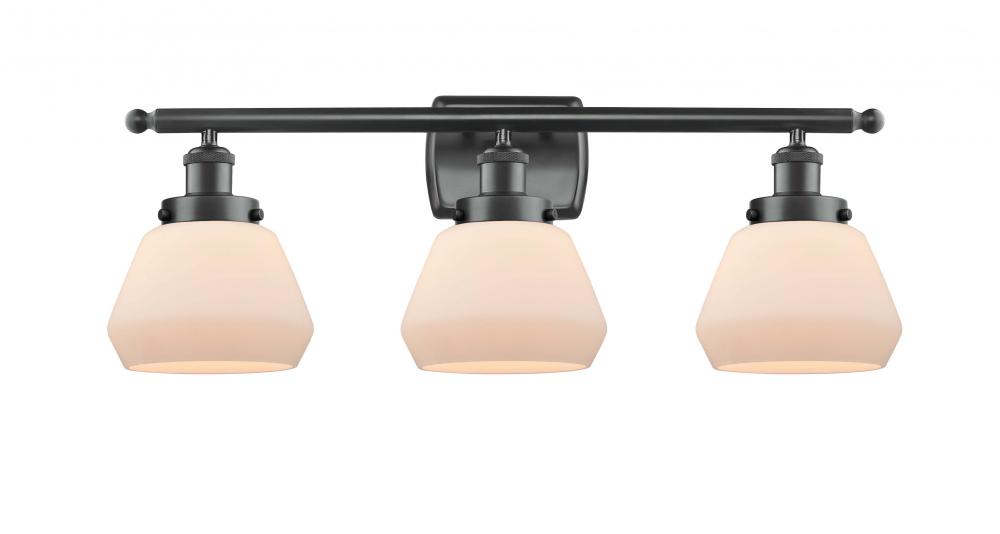 Fulton - 3 Light - 26 inch - Matte Black - Bath Vanity Light