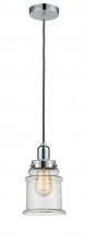 Innovations Lighting 100PC-10GY-0H-PC-G184 - Whitney - 1 Light - 8 inch - Polished Chrome - Cord hung - Mini Pendant