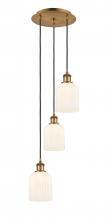 Innovations Lighting 113B-3P-BB-G559-5GWH - Bridal Veil - 3 Light - 12 inch - Brushed Brass - Cord Hung - Multi Pendant