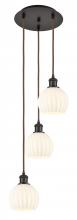 Innovations Lighting 113B-3P-OB-G1217-6WV - White Venetian - 3 Light - 13 inch - Oil Rubbed Bronze - Cord Hung - Multi Pendant