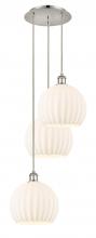 Innovations Lighting 113B-3P-PN-G1217-10WV - White Venetian - 3 Light - 17 inch - Polished Nickel - Cord Hung - Multi Pendant