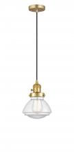 Innovations Lighting 201CSW-SG-G322 - Olean - 1 Light - 7 inch - Satin Gold - Cord hung - Mini Pendant